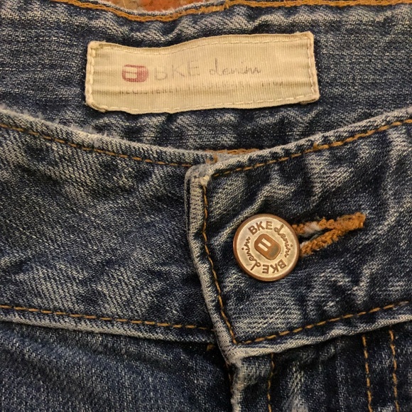 {BKE} Culture Denim X Long Denim Distressed Light Blue Wide Leg Size 28 Women’s - Picture 4 of 10